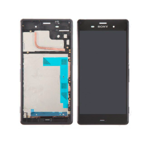 Sony Xperia (L55T-L55U-D6603-D6643) Z3 Ekran+Dokunmatik (Kasalı) Çıtalı (Çift Simli)-Siyah